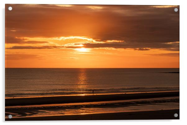 Sunset over Dunnet Bay, Scotland Acrylic by David Jeffery
