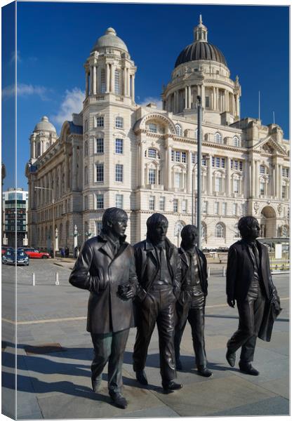 The Beatles at Port of Liverpool                  Canvas Print by Darren Galpin