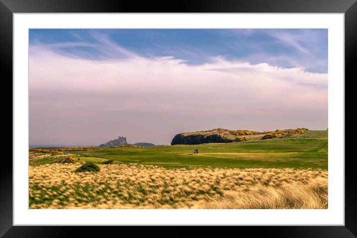 A view from Bamburgh golf course Framed Mounted Print by Naylor's Photography