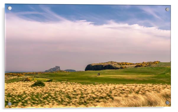 A view from Bamburgh golf course Acrylic by Naylor's Photography