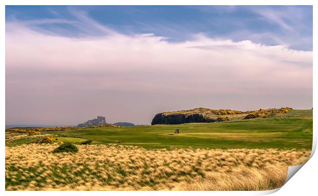 A view from Bamburgh golf course Print by Naylor's Photography