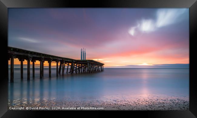 Winter sunrise over the Pier Framed Print by David Powley