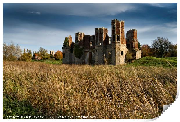 Torksey Castle, Lincolnshire, England (2) Print by Chris Drabble