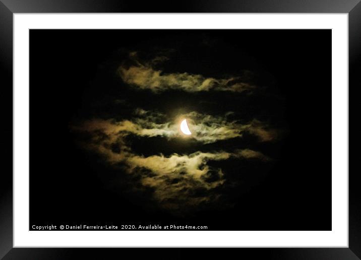 Moonscape Zoom Night Scene Framed Mounted Print by Daniel Ferreira-Leite