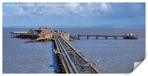 Birnbeck Pier Somerset Print by Diana Mower