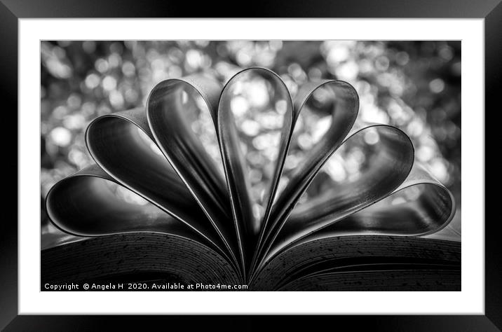 Open book Framed Mounted Print by Angela H