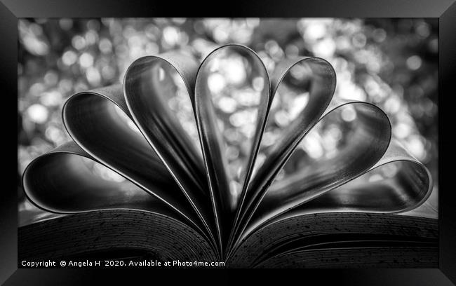 Open book Framed Print by Angela H