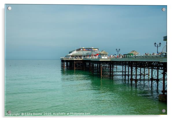 Cromer pier & theatre Acrylic by Eddie Deane