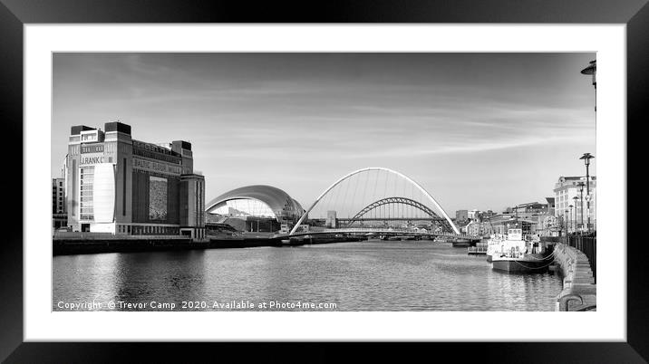Tyne Arches - Toned Framed Mounted Print by Trevor Camp