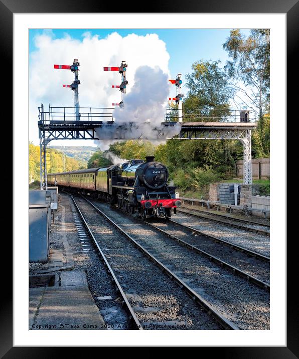 NYMR Whitby to Pickering 45428 Framed Mounted Print by Trevor Camp