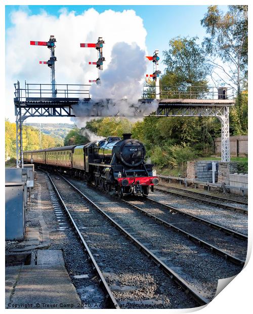 NYMR Whitby to Pickering 45428 Print by Trevor Camp