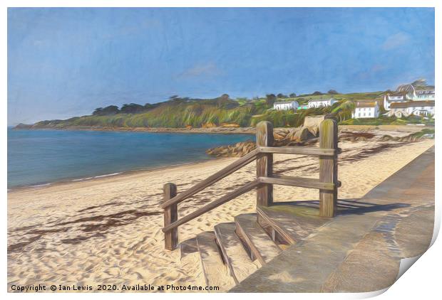 Porthcressa Beach In The Scillies Print by Ian Lewis