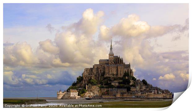 Enchanting Mont Saint-Michel Island Print by Graham Parry