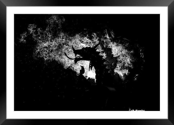When Dragons rain fire. Framed Mounted Print by Mike Evans