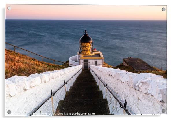 St Abbs Lighthouse Acrylic by Craig McAllister