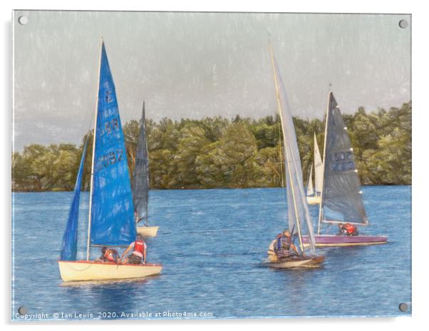 Sailing On The Lake Acrylic by Ian Lewis