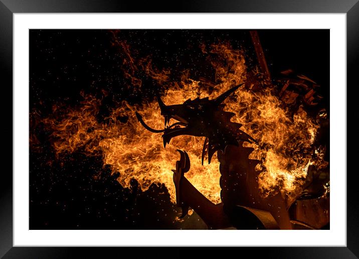 Fire Rains Down. Framed Mounted Print by Mike Evans