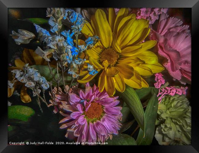 Spring Bouquet Framed Print by Judy Hall-Folde