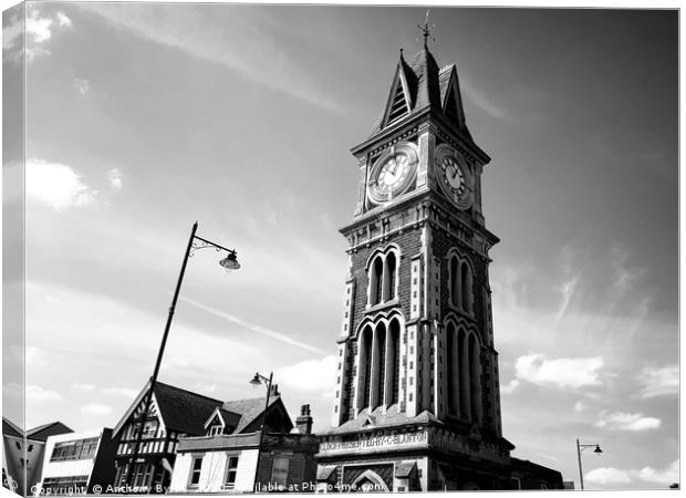 Newmarket  Clock Tower  Canvas Print by Anthony Byrne