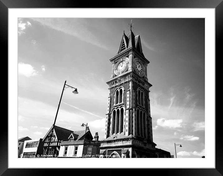 Newmarket  Clock Tower  Framed Mounted Print by Anthony Byrne
