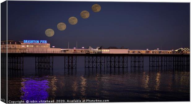 Five Super-Moons Canvas Print by robin whitehead