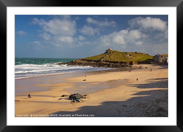 Porthmeor Beach, St Ives, Cornwall Framed Mounted Print by Dan Santillo