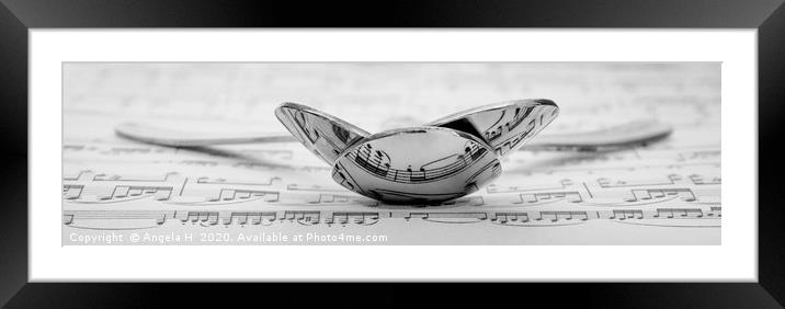 Musical Spoons Framed Mounted Print by Angela H