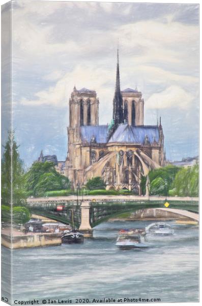 Memories of Notre Dame Canvas Print by Ian Lewis