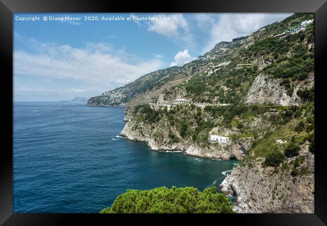 Amalfi Coast Italy Framed Print by Diana Mower