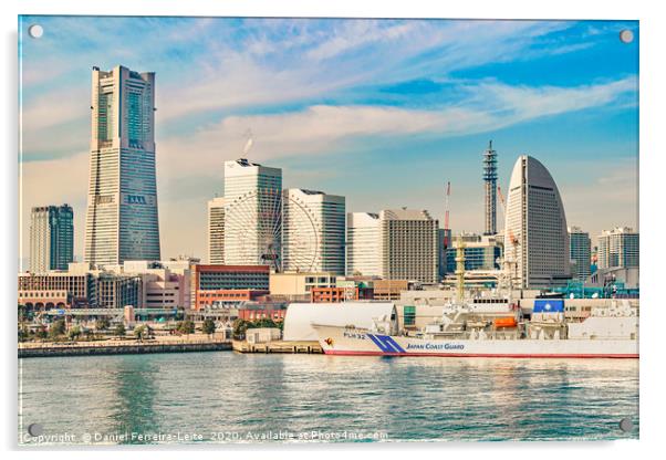 Yokohama Coast Cityscape, Japan Acrylic by Daniel Ferreira-Leite