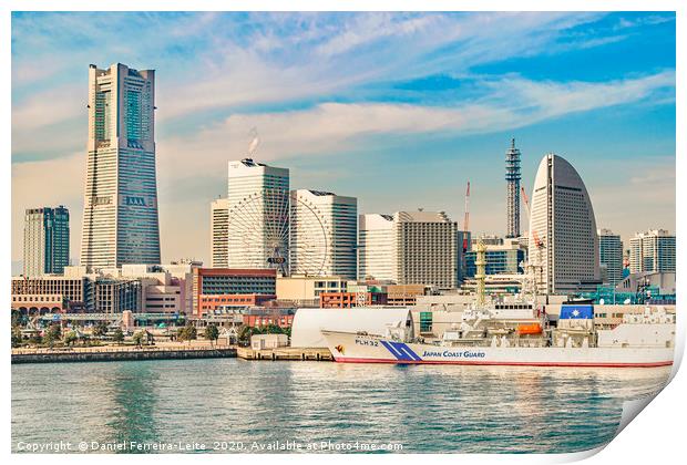 Yokohama Coast Cityscape, Japan Print by Daniel Ferreira-Leite