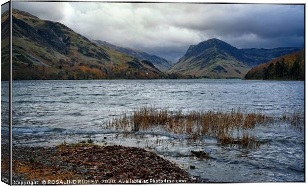 "Moody Buttermere" Canvas Print by ROS RIDLEY