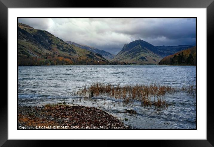 "Moody Buttermere" Framed Mounted Print by ROS RIDLEY