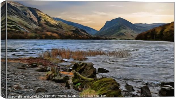 ""Digital Buttermere" Canvas Print by ROS RIDLEY