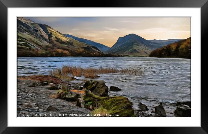 ""Digital Buttermere" Framed Mounted Print by ROS RIDLEY