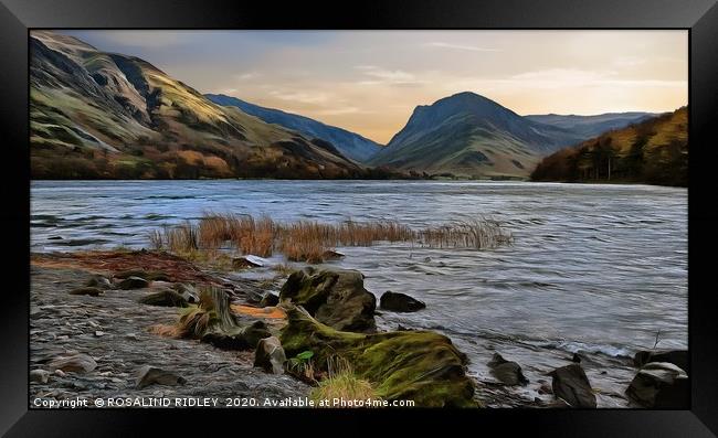 ""Digital Buttermere" Framed Print by ROS RIDLEY