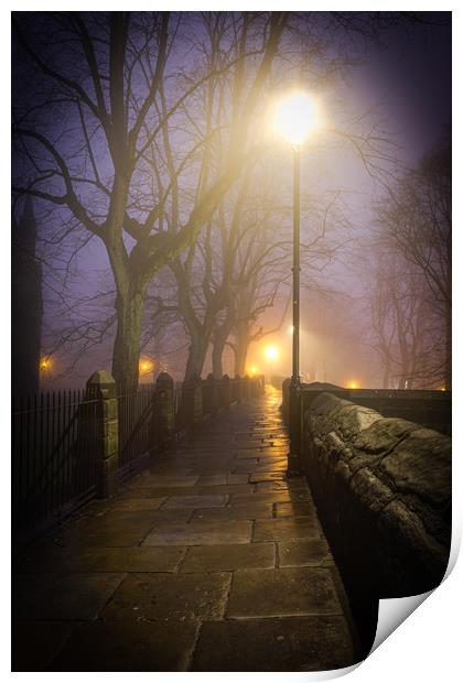 The Misty Walk Print by Mike Evans