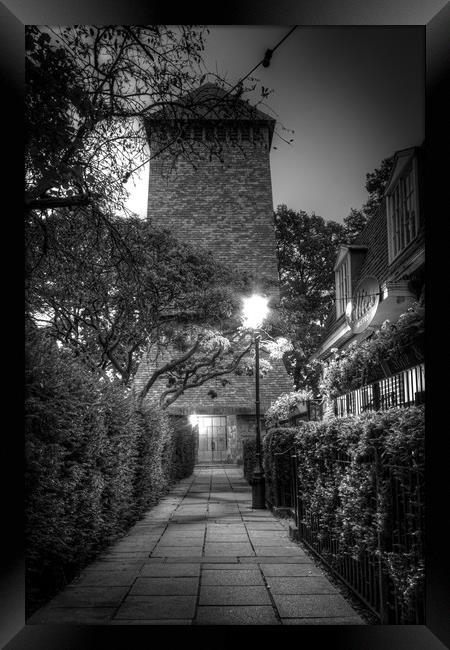 Bell Tower Walk - Chester City Centre Framed Print by Mike Evans