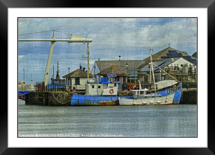"Old fishing boats Maryport" Framed Mounted Print by ROS RIDLEY
