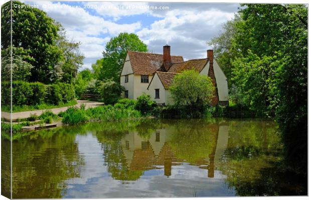 Willy Lott’s House Flatford Canvas Print by Diana Mower