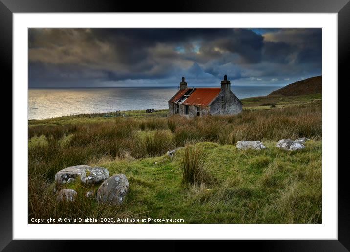 Abandoned croft at Melvaig near Gairloch           Framed Mounted Print by Chris Drabble