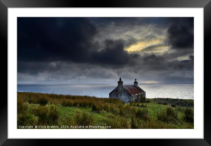 Abandoned Croft at Melvaig Framed Mounted Print by Chris Drabble
