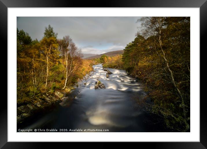 A Ghairbhe in full flow                            Framed Mounted Print by Chris Drabble