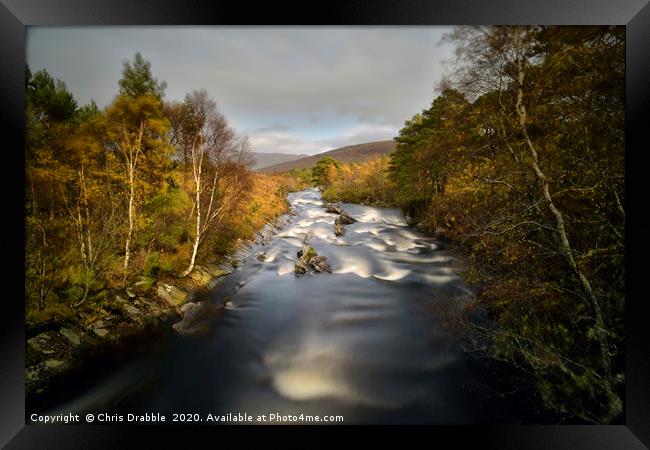 A Ghairbhe in full flow                            Framed Print by Chris Drabble