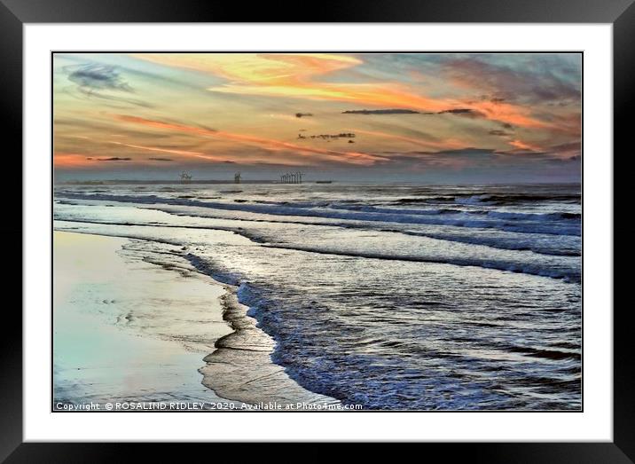 "Painterly sunset" Framed Mounted Print by ROS RIDLEY
