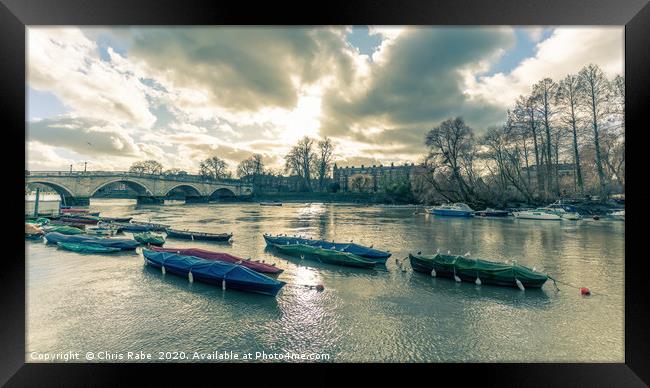The Thames flowing through Richmond-Upon-Thames Framed Print by Chris Rabe