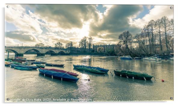 The Thames flowing through Richmond-Upon-Thames Acrylic by Chris Rabe