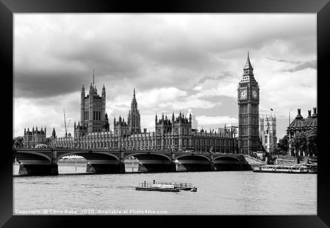 Houses of Parliament and Big Ben Framed Print by Chris Rabe
