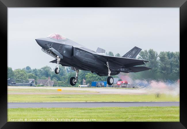 F-35A stealth fighter taking off Framed Print by Jason Wells