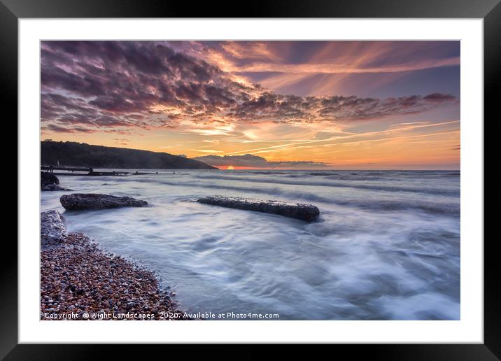 Totland Bay Isle Of Wight Framed Mounted Print by Wight Landscapes